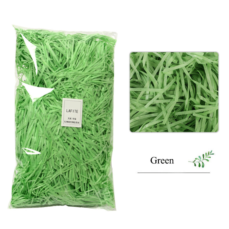 Shredded Crinkle Paper Filler for Gift Boxes green 50g by HitMyNeed