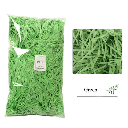 Shredded Crinkle Paper Filler for Gift Boxes green 50g by HitMyNeed