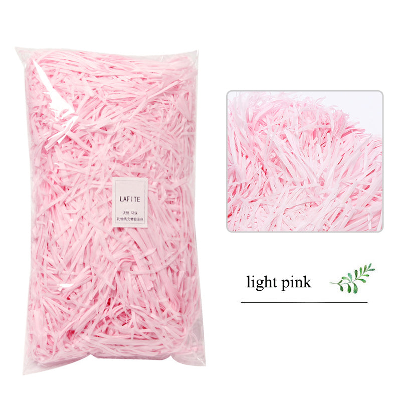 Shredded Crinkle Paper Filler for Gift Boxes light-pink 20g by HitMyNeed