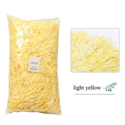 Shredded Crinkle Paper Filler for Gift Boxes light-yellow 100g by HitMyNeed