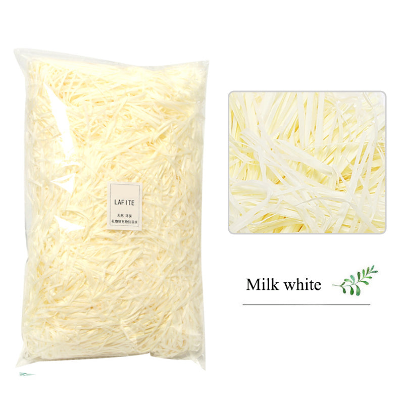 Shredded Crinkle Paper Filler for Gift Boxes milk-white 20g by HitMyNeed