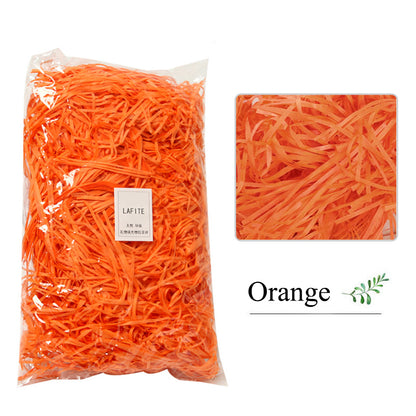 Shredded Crinkle Paper Filler for Gift Boxes orange 50g by HitMyNeed