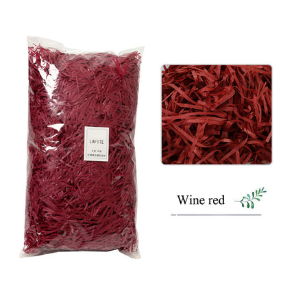 Shredded Crinkle Paper Filler for Gift Boxes wine-red 20g by HitMyNeed
