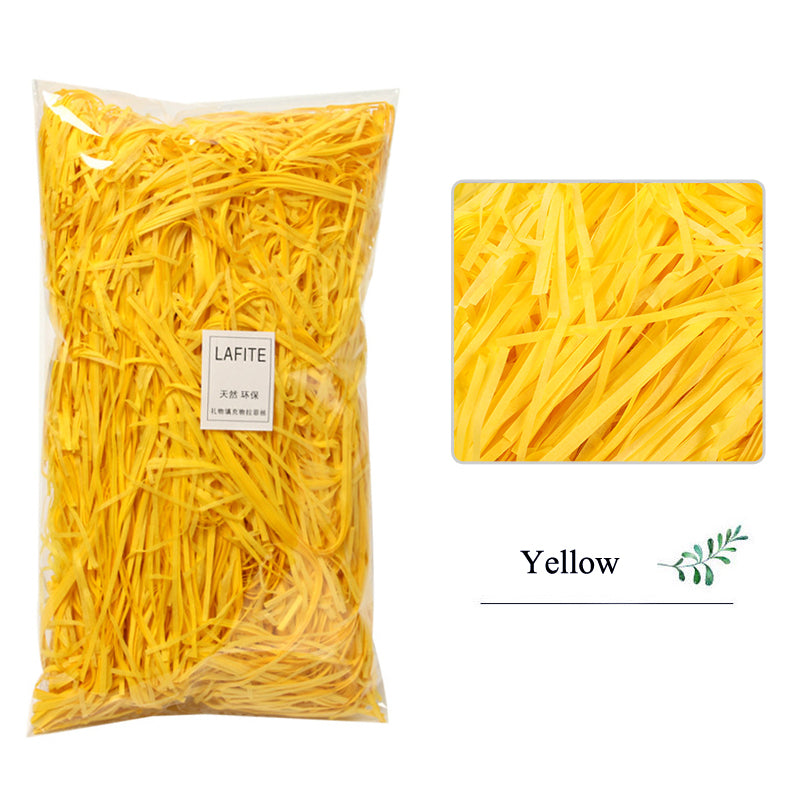 Shredded Crinkle Paper Filler for Gift Boxes yellow 50g by HitMyNeed