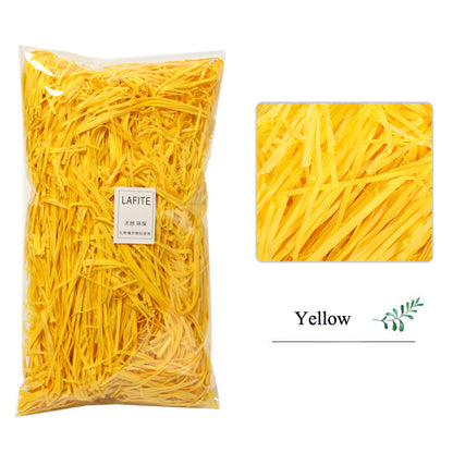 Shredded Crinkle Paper Filler for Gift Boxes yellow 50g by HitMyNeed