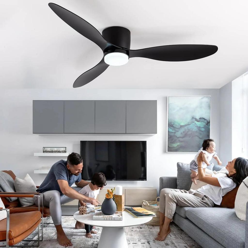 Silent 6-Speed Ceiling Fan with Smart Dimming LED by HitMyNeed