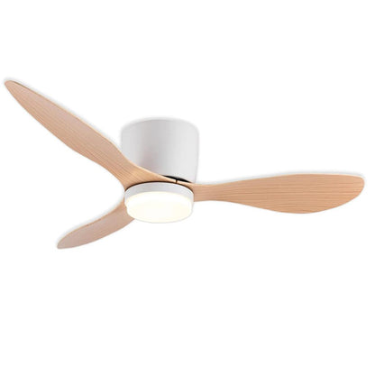 Silent 6-Speed Ceiling Fan with Smart Dimming LED wood-color 42inch by HitMyNeed