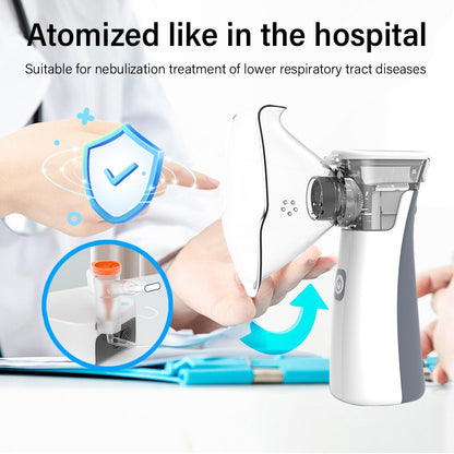 Silent Mesh Handheld Nebulizer for Kids & Adults by HitMyNeed