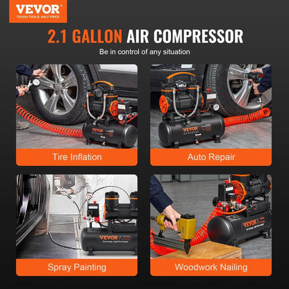 Silent Oil-Free Air Compressor 8-35L 900-1800W by HitMyNeed
