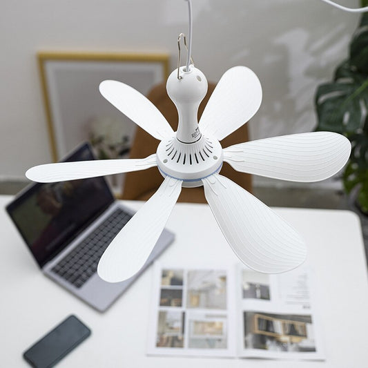 Silent USB Ceiling Fan with 6 Blades for Tents & Dorms by HitMyNeed