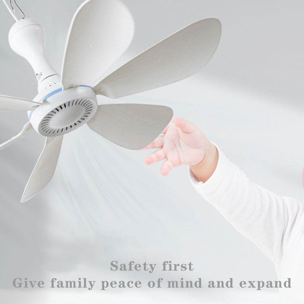 Silent USB Ceiling Fan with 6 Blades for Tents & Dorms by HitMyNeed