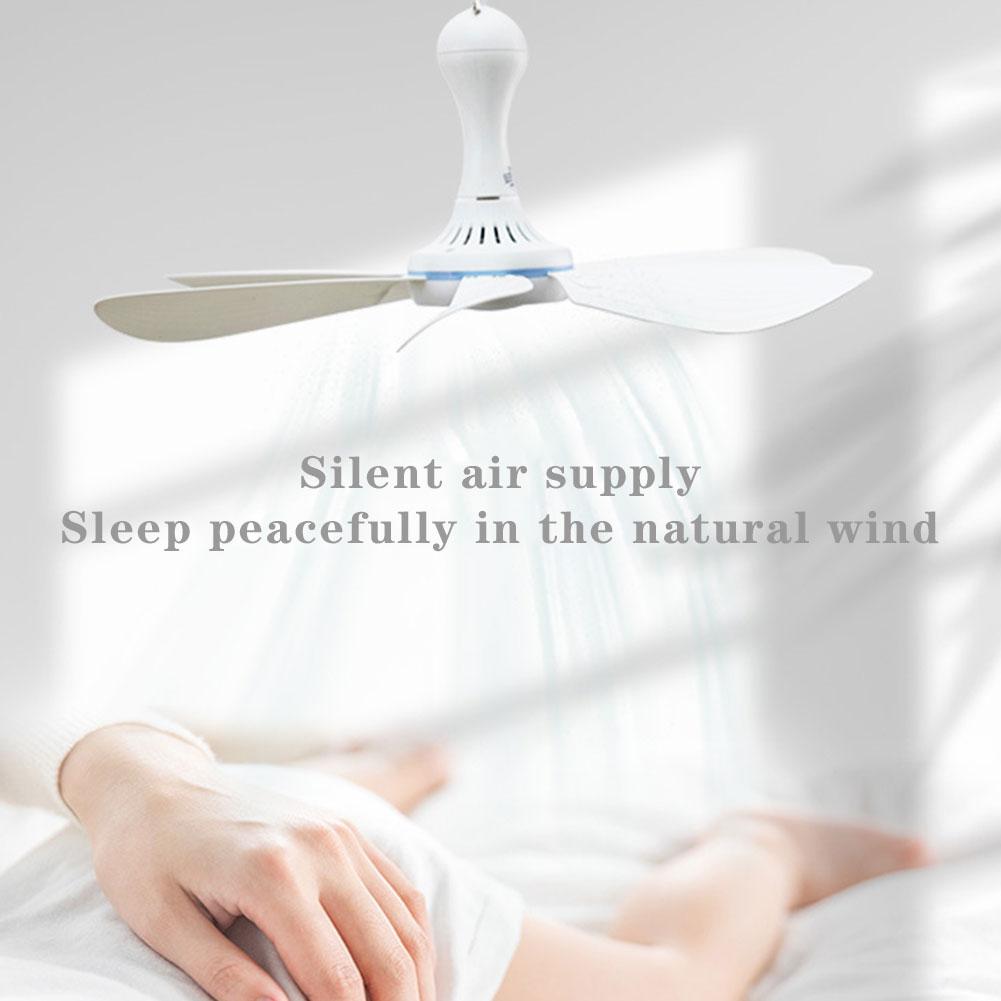 Silent USB Ceiling Fan with 6 Blades for Tents & Dorms by HitMyNeed