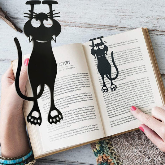Silhouette Funny Cat Bookmarks Set of 5 by HitMyNeed