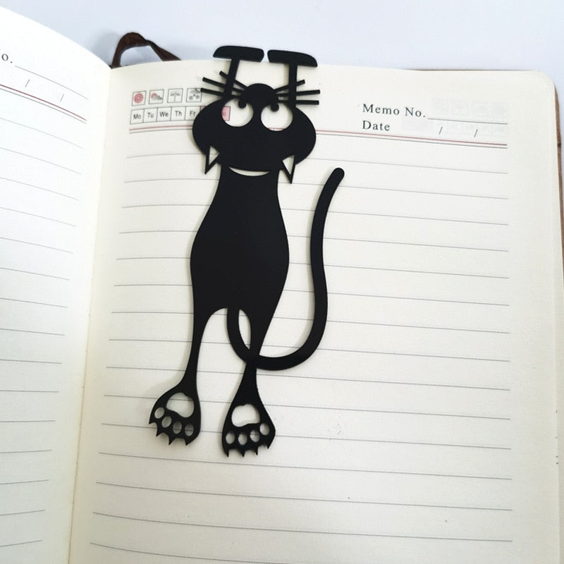 Silhouette Funny Cat Bookmarks Set of 5 by HitMyNeed