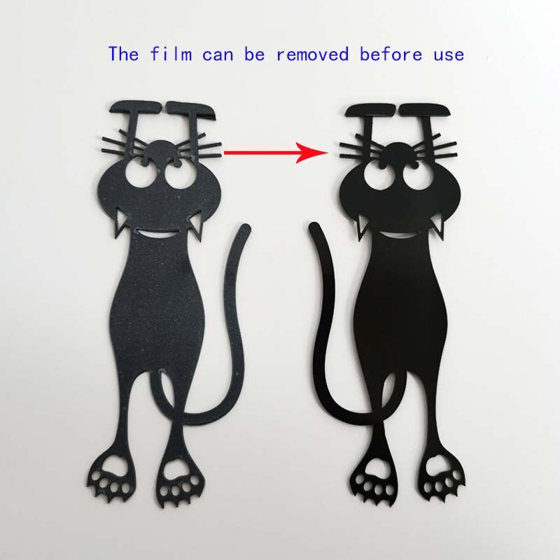 Silhouette Funny Cat Bookmarks Set of 5 by HitMyNeed