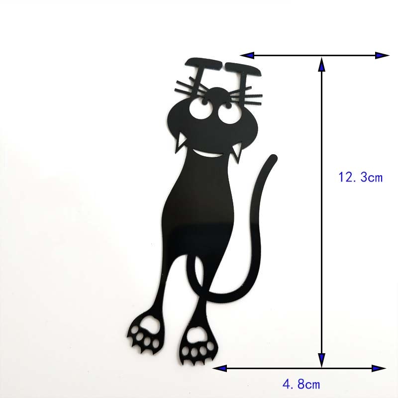 Silhouette Funny Cat Bookmarks Set of 5 by HitMyNeed