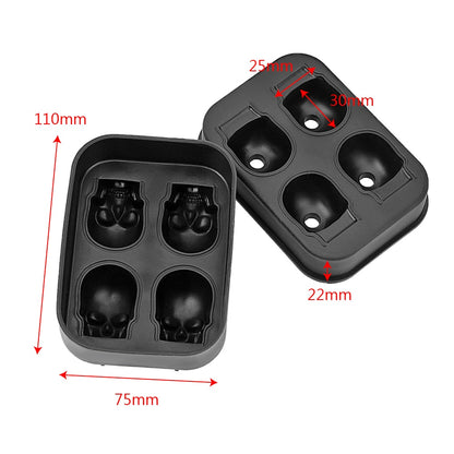 Silicone 3D Skull Ice Cube Tray Mold by HitMyNeed