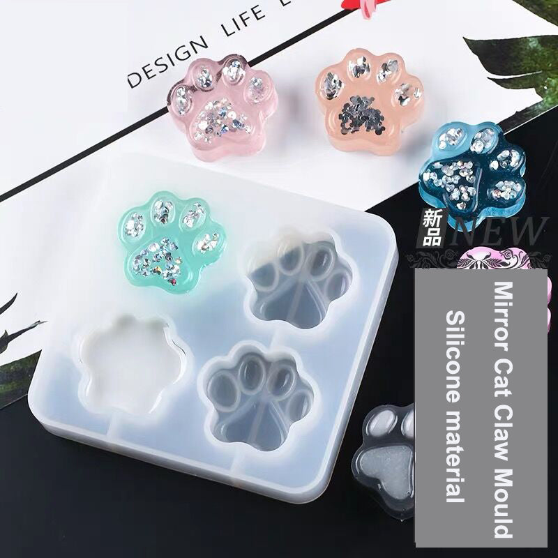 Silicone 4-Slot Paw Print Mold for Treats & Crafts by HitMyNeed