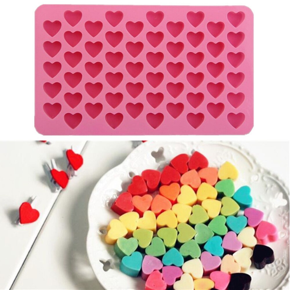 Silicone 55 Slot Heart Ice Cube and Baking Tray by HitMyNeed