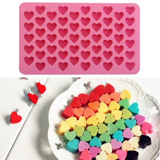 Silicone 55 Slot Heart Ice Cube and Baking Tray by HitMyNeed