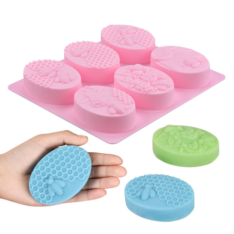 Silicone 6-Cavity Honeycomb Soap Mold by HitMyNeed
