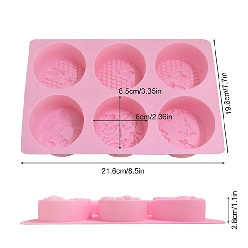 Silicone 6-Cavity Honeycomb Soap Mold by HitMyNeed