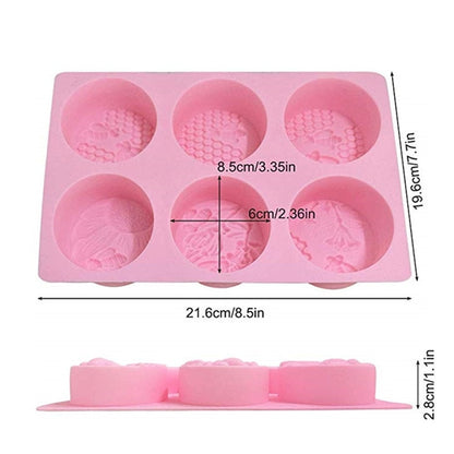 Silicone 6-Cavity Honeycomb Soap Mold by HitMyNeed