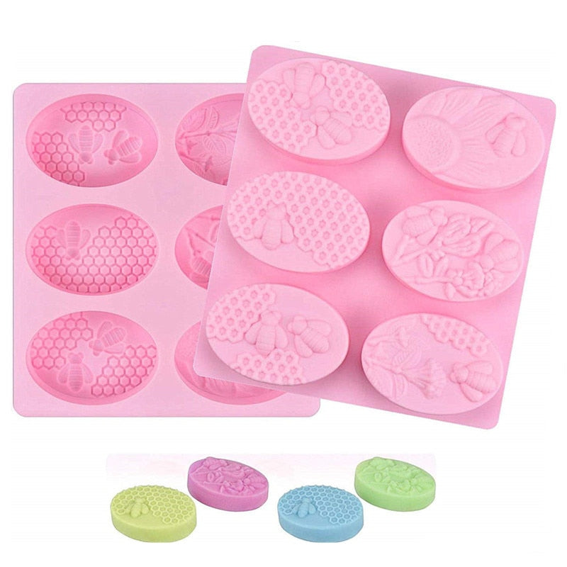 Silicone 6-Cavity Honeycomb Soap Mold by HitMyNeed
