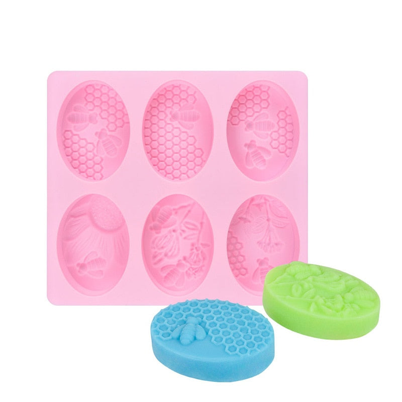 Silicone 6-Cavity Honeycomb Soap Mold by HitMyNeed