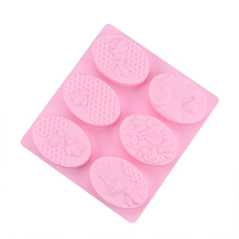Silicone 6-Cavity Honeycomb Soap Mold by HitMyNeed