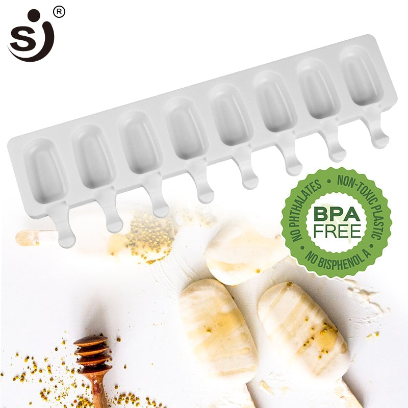 Silicone 8-Cavity Ice Cream & Popsicle Mold Tray by HitMyNeed