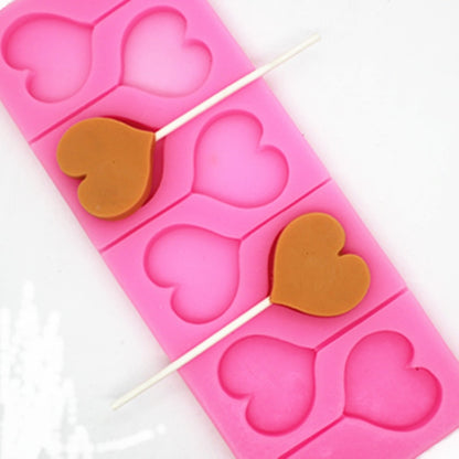 Silicone 8-Hole Heart Lollipop Mold by HitMyNeed