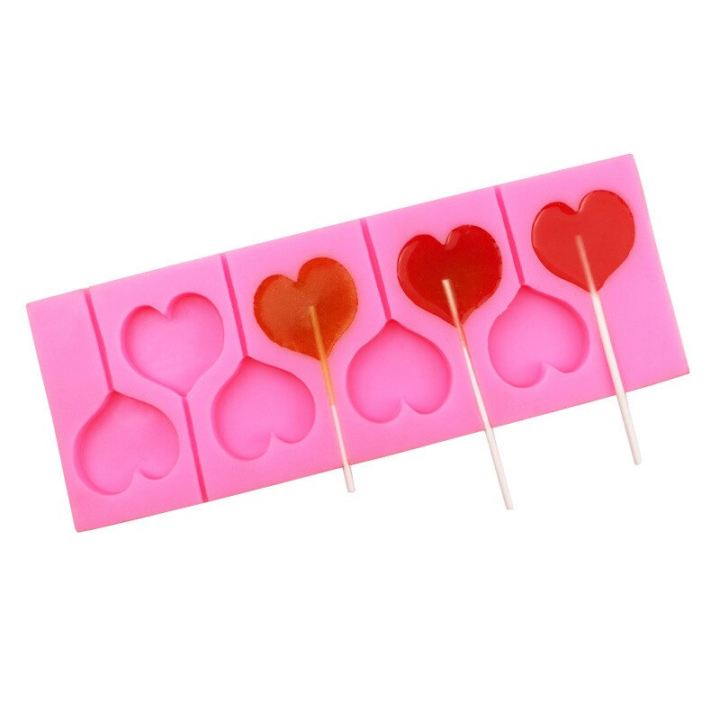 Silicone 8-Hole Heart Lollipop Mold by HitMyNeed