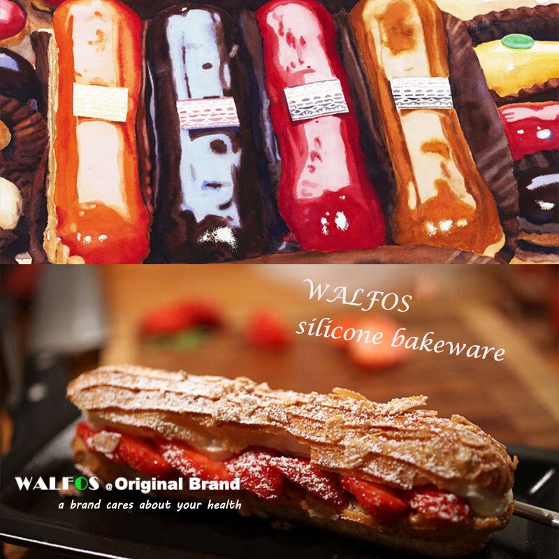Silicone 8-Slot Éclair Baking Mold by HitMyNeed