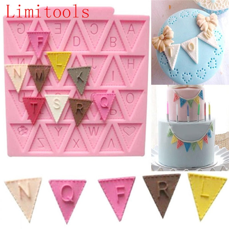 Silicone Alphabet Fondant Mold for Cake Decorating by HitMyNeed