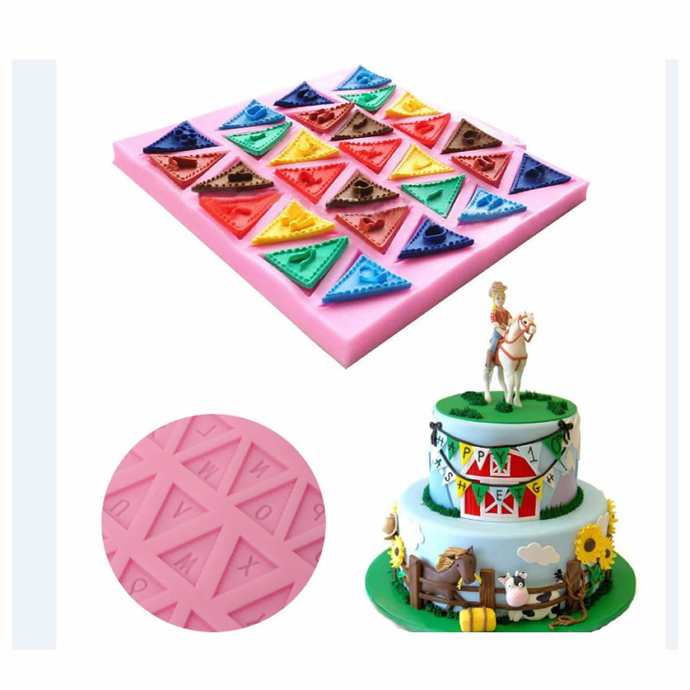 Silicone Alphabet Fondant Mold for Cake Decorating by HitMyNeed