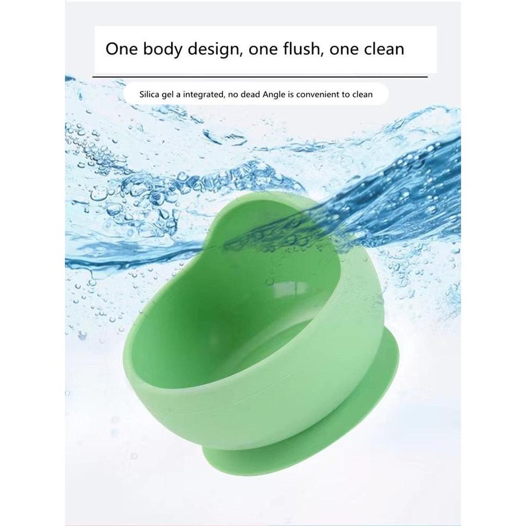 Silicone Baby Suction Bowl with Spoon Set by HitMyNeed