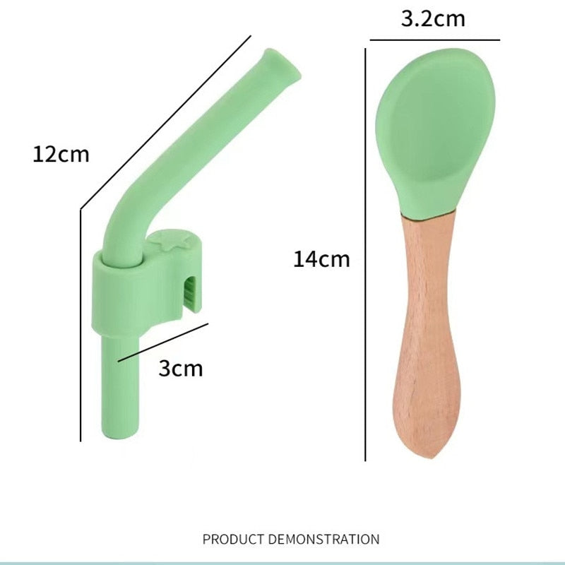 Silicone Baby Suction Bowl with Spoon Set by HitMyNeed