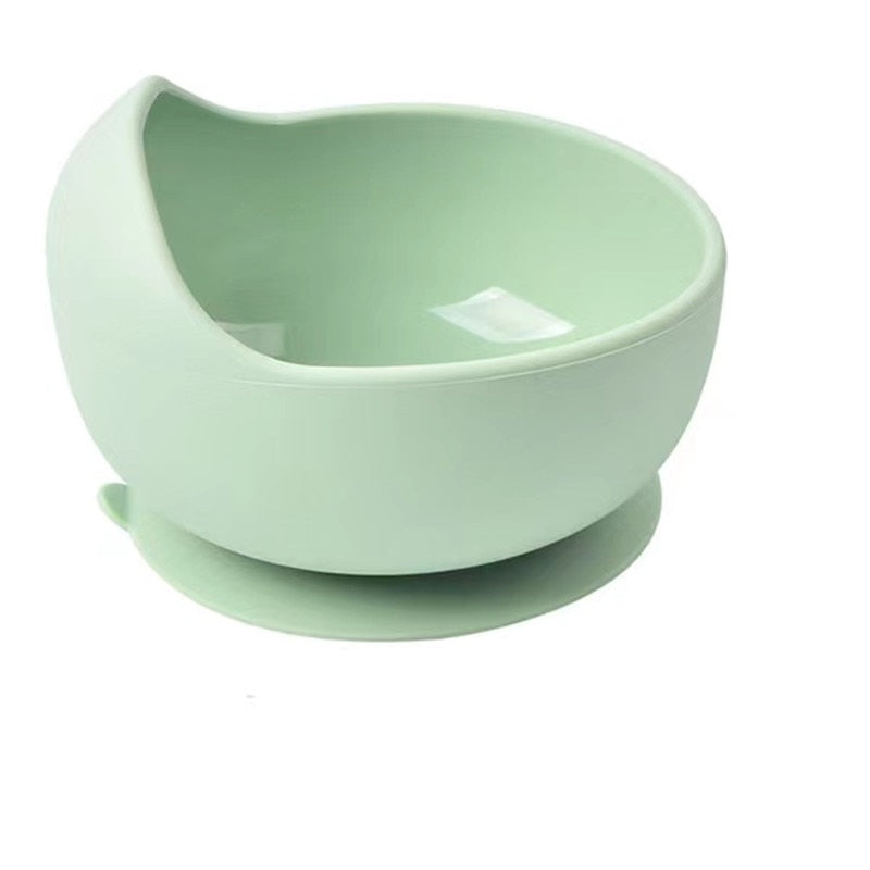 Silicone Baby Suction Bowl with Spoon Set by HitMyNeed
