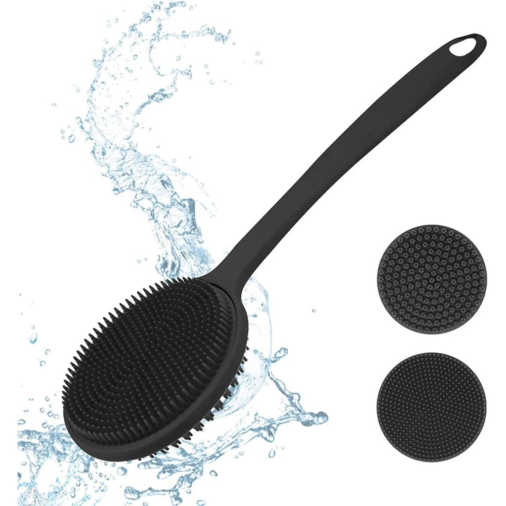 Silicone Back Scrubber with Long Handle, Double Sided by HitMyNeed