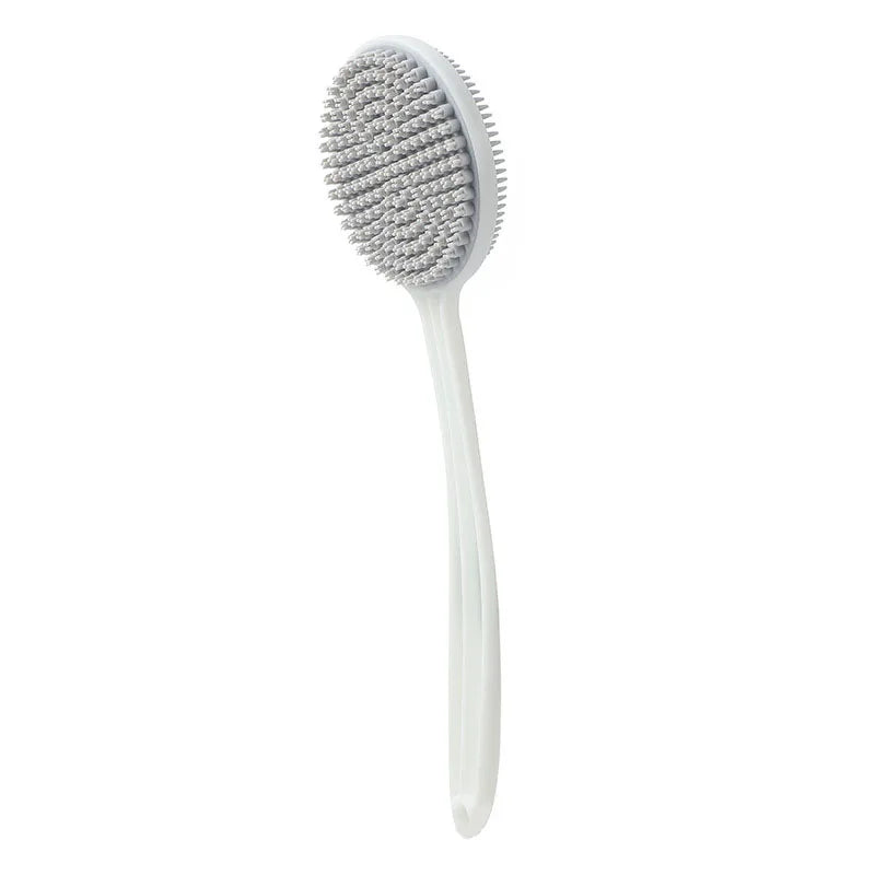 Silicone Back Scrubber with Long Handle, Double Sided gray by HitMyNeed