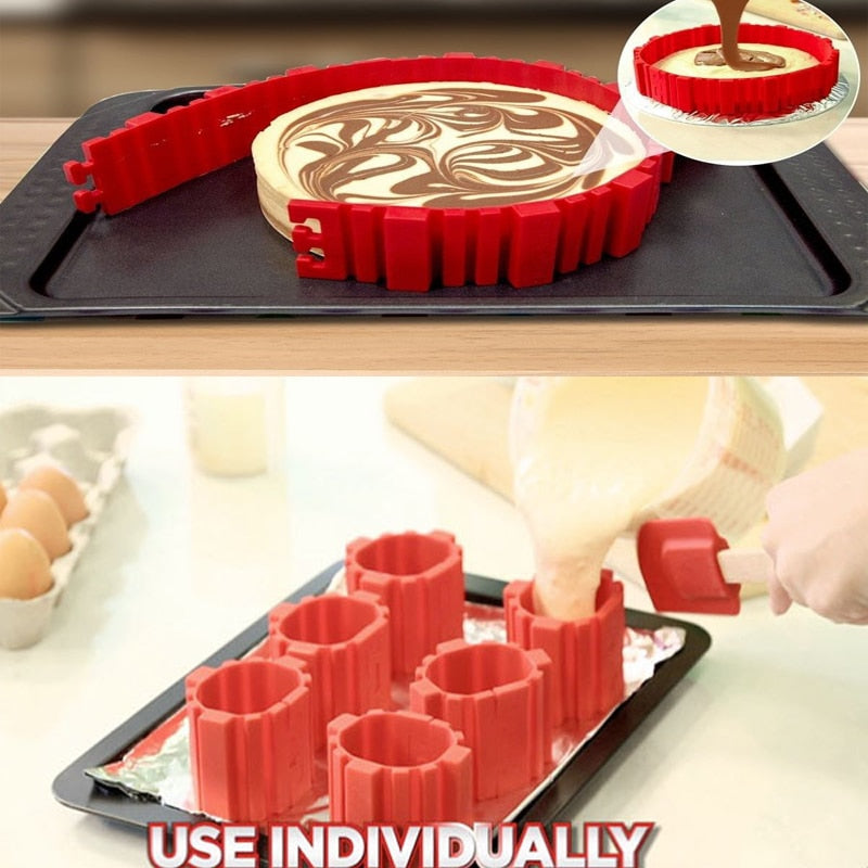 Silicone Bake Snake Flexible Cake Mold Set (4 pcs) by HitMyNeed