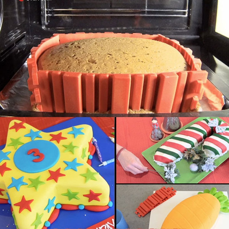 Silicone Bake Snake Flexible Cake Mold Set (4 pcs) by HitMyNeed