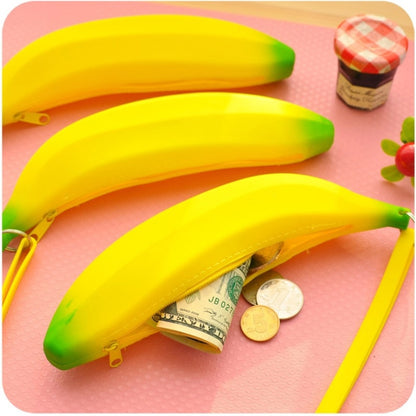 Silicone Banana Pencil Case with Wrist Strap by HitMyNeed