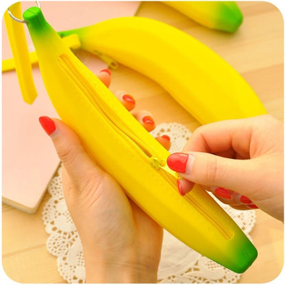 Silicone Banana Pencil Case with Wrist Strap by HitMyNeed