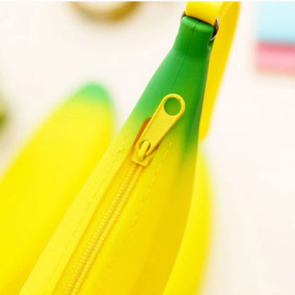 Silicone Banana Pencil Case with Wrist Strap by HitMyNeed