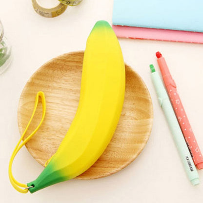 Silicone Banana Pencil Case with Wrist Strap by HitMyNeed