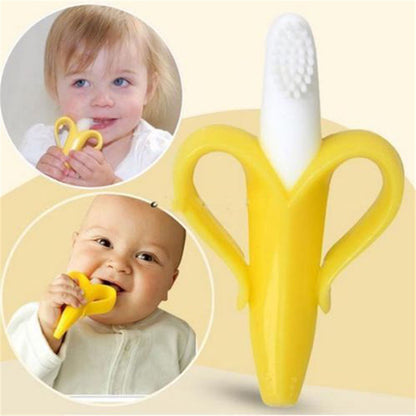 Silicone Banana Toothbrush Teether for Babies by HitMyNeed
