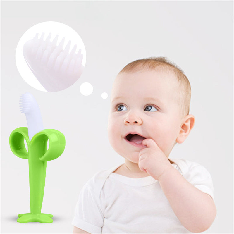 Silicone Banana Toothbrush Teether for Babies by HitMyNeed