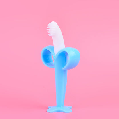 Silicone Banana Toothbrush Teether for Babies a by HitMyNeed